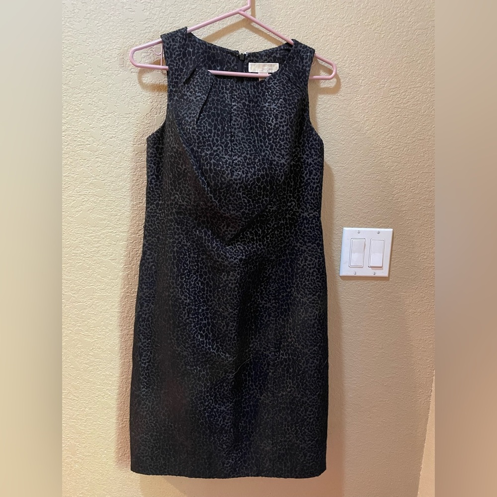 Michael Kors size 4 sparkle leopard shift dress.